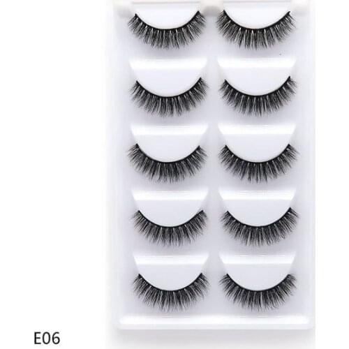5 Pairs 3D Faux Mink Hair False Eyelashes Natural Long Eye Lashes Wispy Makeup Beauty Extension Tools