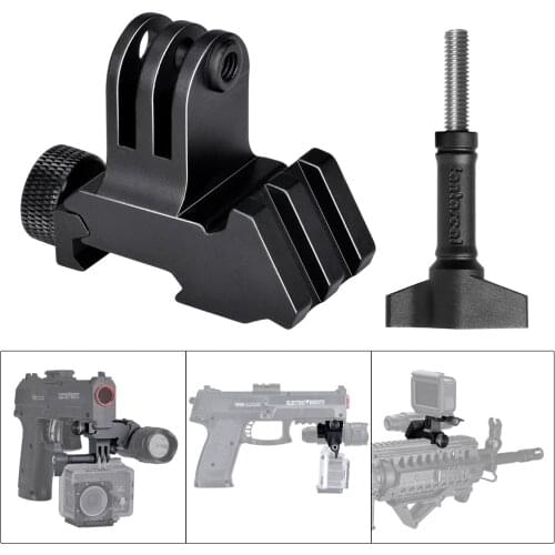 Picatinny Gun Rail Mount Airsoft Gun Adapter Kit for GoPro 8 7 6 5 4 Action Camera Gopro Accessories Hunting Rifle Camera Mount