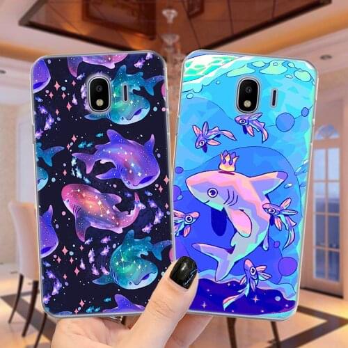 Cute Cosmic Whale Shark Phone Case For Samsung M51 M11 M21 M31S M31 J4 J6 Plus J3 J5 J7 J2 Prime Coque Soft Silicone Cover