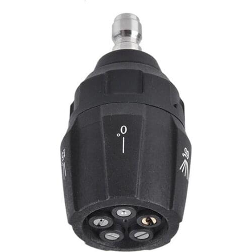 Car Wash Nozzle Ultra-high Pressure Multi-angle 5-in-1 Nozzle 1/4 Inch Quick-plug Universal Nozzle with Adjustable 5 Levels