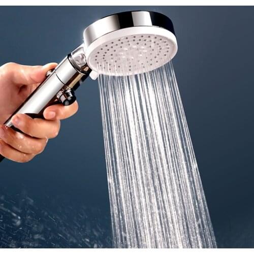 Pressurized and Cleanable One-button Water Stop Shower Nozzle Set Bath Water Heater Hose Shower Head Universal Interface H8207
