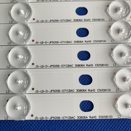 New 10 PCS/lot 7LED(6V) 516mm LED backlight strip for LED50C380 JS-LB-D-JP50S8-071CBAC 30806A E50S8100 PC62926B