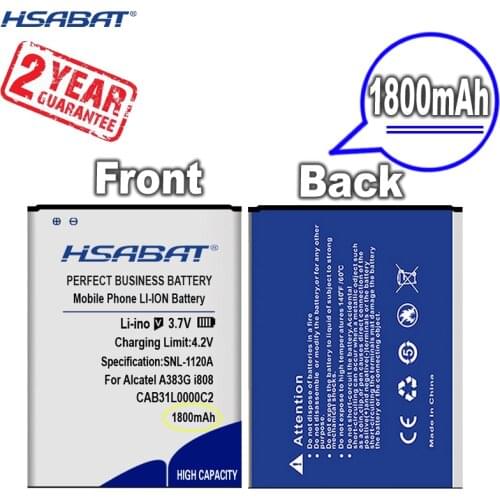 New Arrival [ HSABAT ] Battery for Alcatel A383G i808 VF555 OT-3040 TCL T66 A890 One Touch 282 813 890D 891 979 3041D