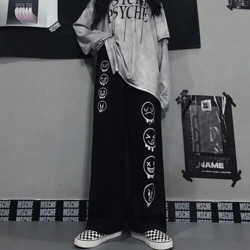 Casual Black Cool Pants Streetwear Women High Street Joggers Trousers Hip Hop Rock Pants Spring Summer Punk Cargo Pants Females