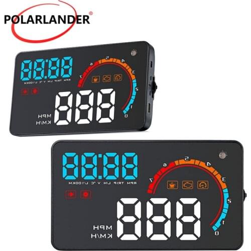 Wired OBD2 Projector Digital Speedometer Multi Color 4" Diagnostic Head Up Display Car HUD D2000