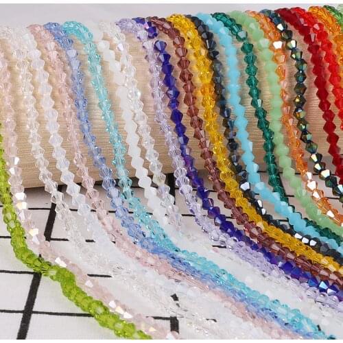 Multicolor Glass Crystal Beads 3mm Czech Loose Crystal Beads Faceted Beads For DIY Clothing Sewing Material Crafting Beads