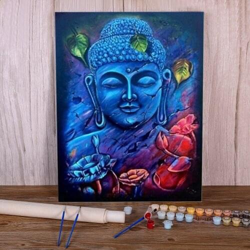 Religion Buddha Coloring By Numbers Painting Kit Acrylic Paints 50*70 Picture By Numbers Photo Decorative Paintings Handiwork