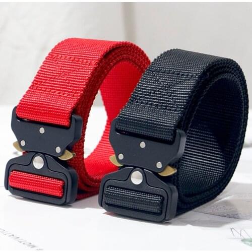 MEN Belt Function Buckle Tactical Belt Military Training Black Mens Outdoor Training Overalls Belt