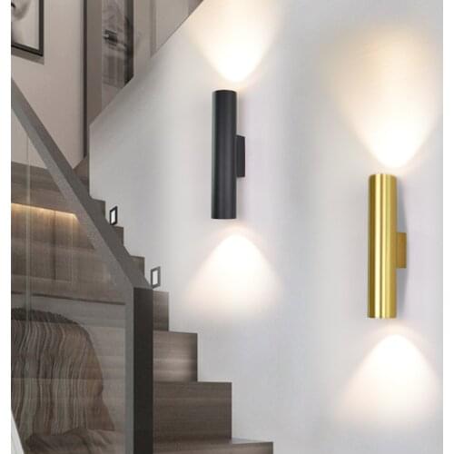 Modern Wall Lights Bedside For Bedroom Golden 12W LED Wall Lamp Living Room Decoration Black Wall Sconce Home Lighting