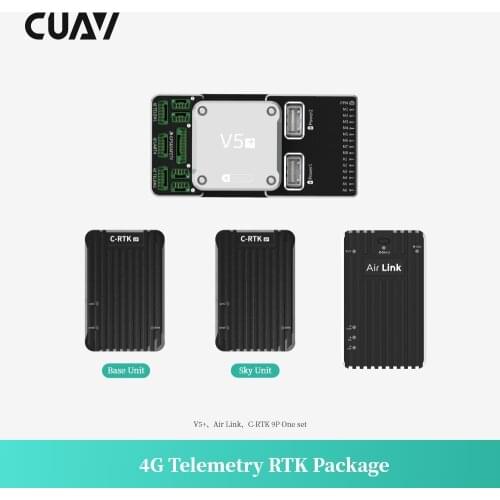 CUAV 4G Telemetry RTK Package set with V5+ flight controller RTK 9P and Air Link telemetry for RC Quadcopter Helicopter Airplane