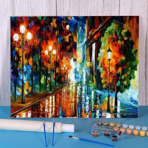 Street Hope Paint By Numbers Complete Kit Oil Paints 50*70 Paiting By Numbers Wall Paintings Crafts Adults Wall Handicraft