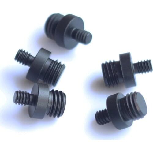 5x 1/4"-20 to M12 double Male Threaded screw Adapters for 15mm rod Rail DSLR Rig