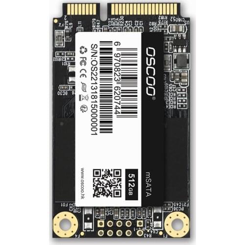 OSCOO 512GB MLC SSD Mini mSATA SATA3 512GB Internal Solid State Drive Hard Disk for Tablet Laptop Desktop PC and mini pc