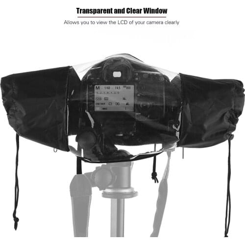 Waterproof Camera Raincoat Nylon Transparent PVC Camera Rain Cover Dustproof Protector For DSLR Camera For Canon/Nikon/Sony