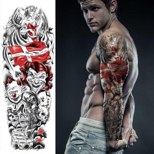Waterproof Temporary Tattoo Sticker Snake Medusa Greek Mythology Roman Soldier Full Arm Fake Tatto Flash Tatoo for Men Women