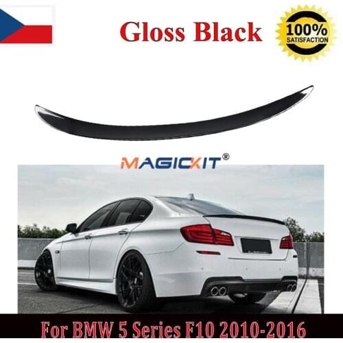 MagicKit For BMW Gloss Black F10 Saloon 5-Series Rear Trunk Spoiler 520i 523i 530d 10-16