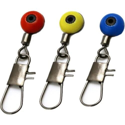 10PCS Fishing Line Hook Swivels Shank Clip Connector Interlock Bearing Rolling Sea Space Beans Fishing Hooks Connector