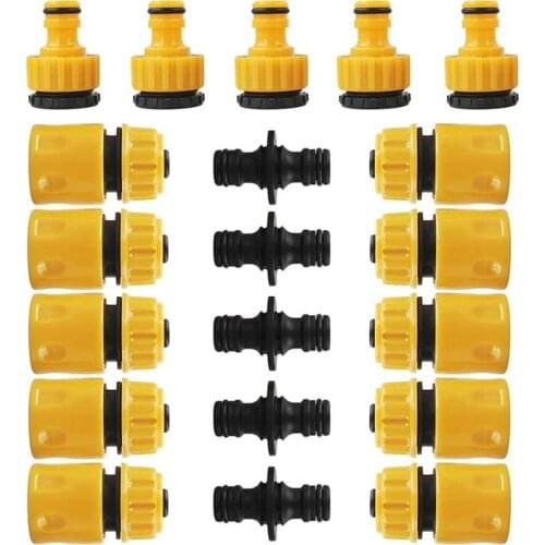 20 Pcs Garden Hose Connector Set, Connector Hose End Connector Double Hose Connectors Extender Hose Quick Connectors