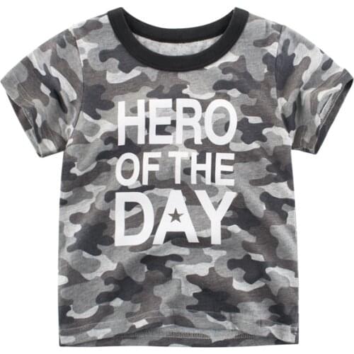 2020 childrens t shirt for boys summer short sleeve t-shirt mother kids Camouflage pure cotton teenage clothes