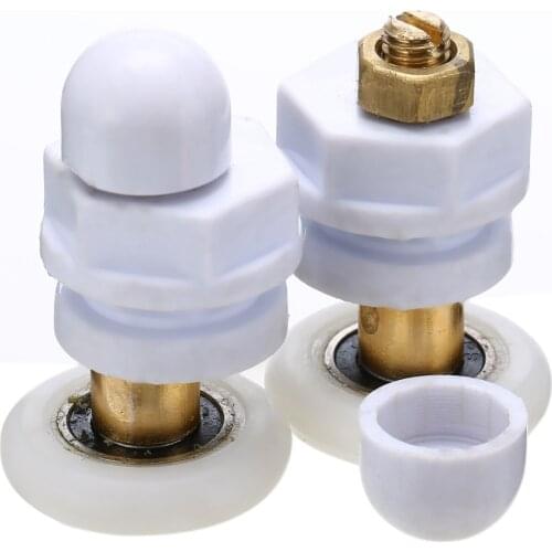 4Pcs Dia Partiality Shower Bath Door Rollers Runners Wheels Pulleys Long Lasting 25mm