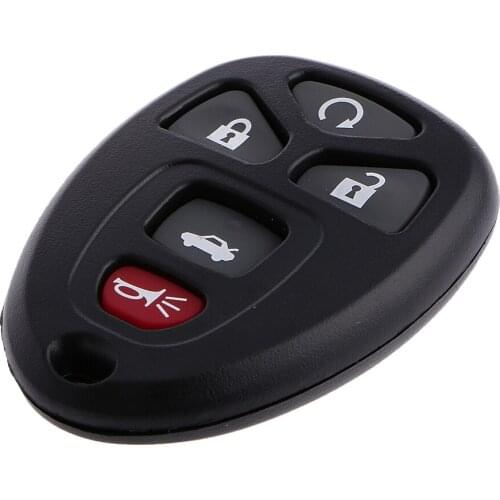 5 Buttons Key Shell Case for Chevy Keyless Remote Control Starter Opener