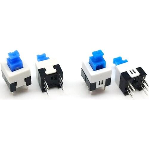 50pcs Mini Square Switch Push Button 6 pins On-Fff Toggle Switches Self Locking/Unself locking/unself Locking Plus Wholesale