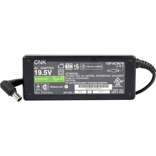 19.5V 3.9A 76W 6.5*4.4mm AC Adapter For Sony Vaio VGP-AC19V19 VGP-AC19V33 VGP-AC19V38 VGP-AC19V34 Laptop DC Charger
