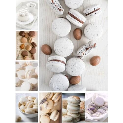 White Macaron Diy 5D Diamond Painting Dessert Food Full Square and Round Embroidery Mosaic Wall Art Cafe Club Home Decor Gifts