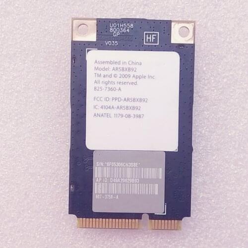 Atheros AR9280 AR5BXB92 AR5009 Mini PCI-Express Wireless Card,P/N: 607-3758-A