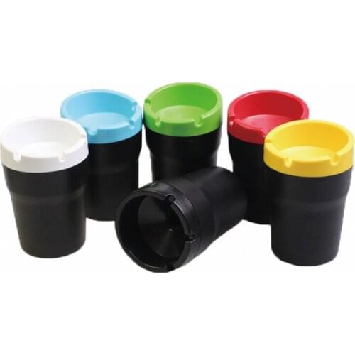 Car Portable Ashtray Cigarette Cup Car Butt Bucket Smoke Ash Tray Holder Case for Car Home Smoking Accessories Candy Color