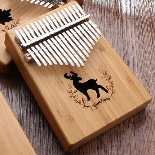 Kalimba 17 Keys Thumb Piano High Quality Wood Mahogany Mbira Body Musical Instrument Gift With Learning Book Tune Hammer