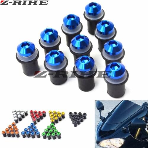 5mm Motorcycle Screw Kit Motorbike Windscreen Windshield Bolts Screws For Honda CBR 600 F4i 929 954 RR F1 F2 Hurricane all year