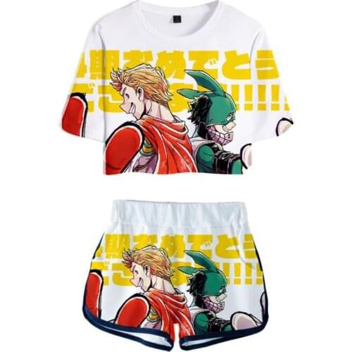 Boku No Hero Academia Uniform Bakugou Katsuki/Iida Tenya/Todoroki Shouto Cosplay Costume My Hero Academia Sportswear Tops+shots