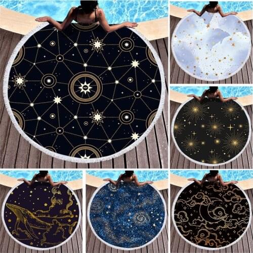 Starry sky Round beach towel Sea beach towel luxury beach towel Towel Towel beach Large beach towel Bath towel Beach mat towel