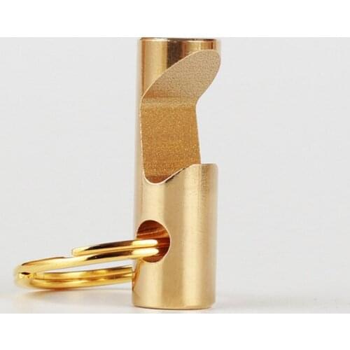 Brass Key Gadget Outdoor Multifunctional EDC Copper Bottle Opener Cutting Rope Knife Thickened with Key Ring Outdoor Tools