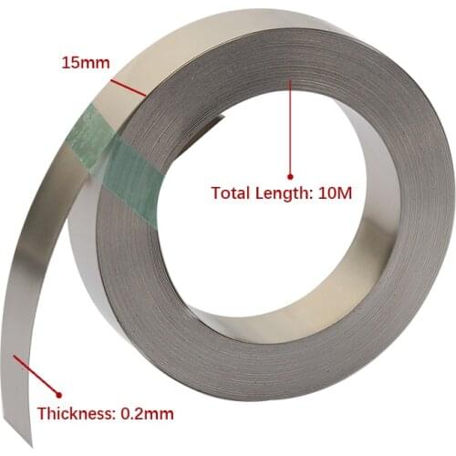Nickel Strip Tape For Li 18650 Battery Spot Welding Compatible For Spot Welder Machine 10M 15mm x 0.2