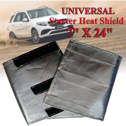 Metallic Heat Shield Sleeve Insulated Wire Hose Cover Wrap Loom Tube 60X10.6cm Car Accessories