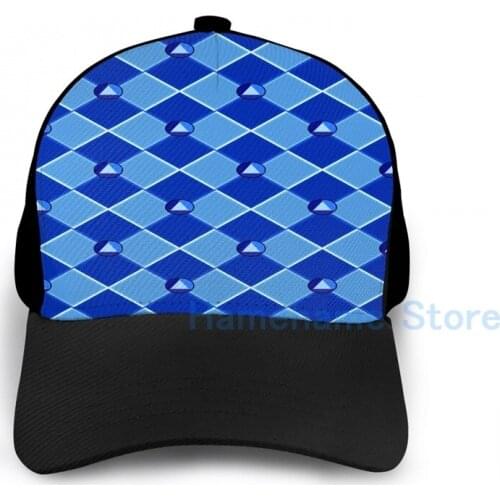 Fashion Steven Universe Sapphire-Inspired Pattern Basketball Cap men women Graphic print black Unisex adult hat