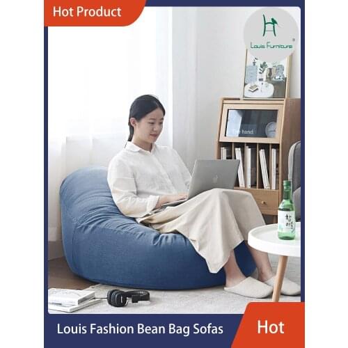 Louis Fashion Bean Bag Sofas bedroom, modern simple wind, small apartment, floating window, creative fabric, Nordic single s