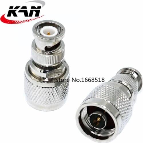 N Type Male to BNC Male Plug RF Coaxial Adapter N Plug to BNC Plug Straight Converter Wireless Antenna Wire Terminal Connector