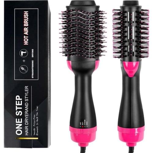 One Step Hair Dryer Brush Salon Hot Air Paddle Styling Comb Negative Ion Generator Hair Straightener & Curler