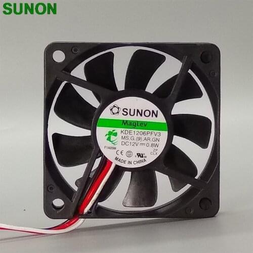 Original For Sunon KDE1206PFV2 6010 6cm 12V 1.0W slim 60*60*10mm magnetic bearing cooling fan 4000RPM 14.0CFM