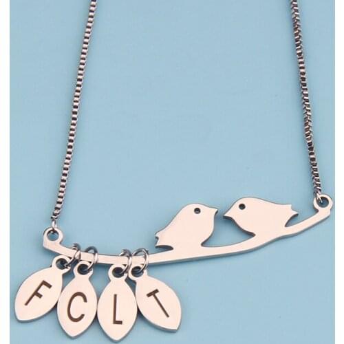Personalized Necklace Bird pendant Christmas Gifts