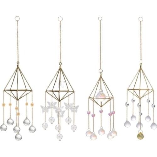28EB Hanging Rainbow Maker Crystal Auroras Wind Chimes Ornament Wedding Party Celebration Decor Home Office Decoration