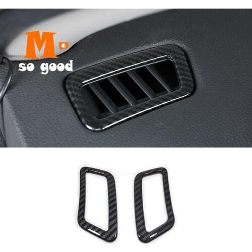 AC Vent Trims Cover ABS Carbon Fibre 2014-2020 For Nissan XTrail T32 Car Accessories X-Trail Rogue Small Air Conditioner Outlet