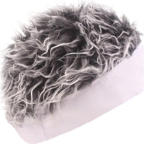 Snovelty beanies treet funny hip-hop hat wig-beanie hats for men women novel Trendy couple cap Nightclub bar carnival prop hats