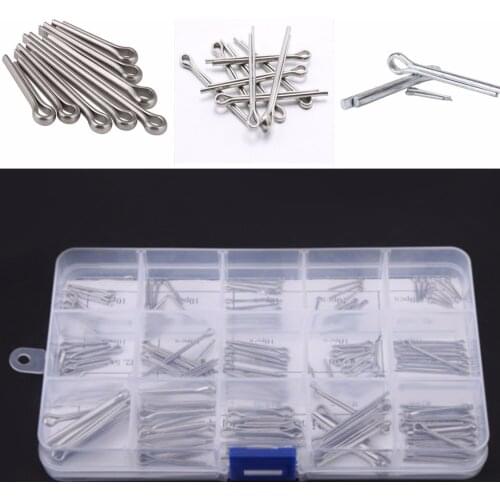 150Pcs Split Cotter Pins Kit 15 Kinds Stainless Steel Split Cotter Pins Assortment Kit Set With Box Mayitr Fastener
