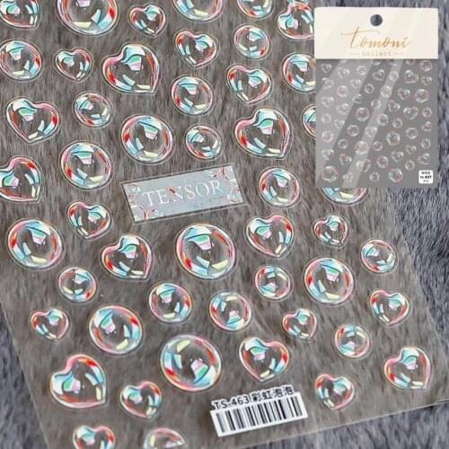 Bubbles nail sticker/Ultra Thin 3D Globule Bubble Nail Art Stickers Self-Adhesive Decal 5D Embossed Nail Sticker Frosted Sticker