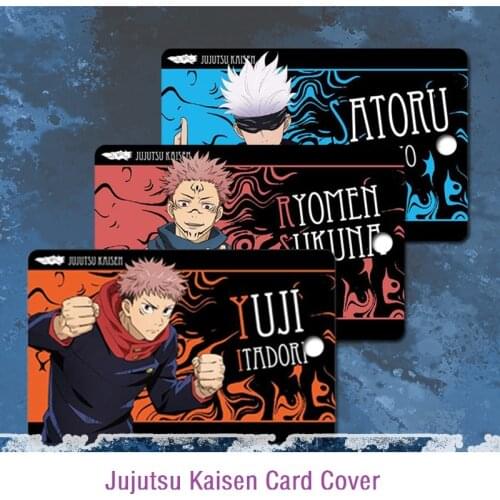 1pcs Jujutsu Kaisen Acrylic Card Cover Yuji Itadori Fushiguro Megumi Gojo Satoru ID Bank Cards Cases for Collection 10.2x6.25cm