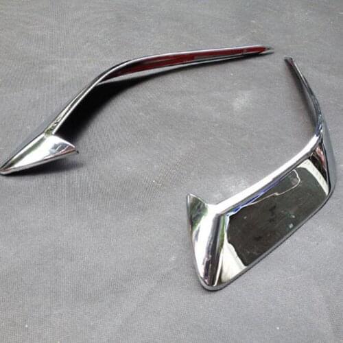 2PcsLot ABS Chrome Front Fog Light Lamp Eyebrow Eyelid Cover Trim Fit for Mazda 3 AXELA (BM) Sedan & Hatchback 2014 2015 2016